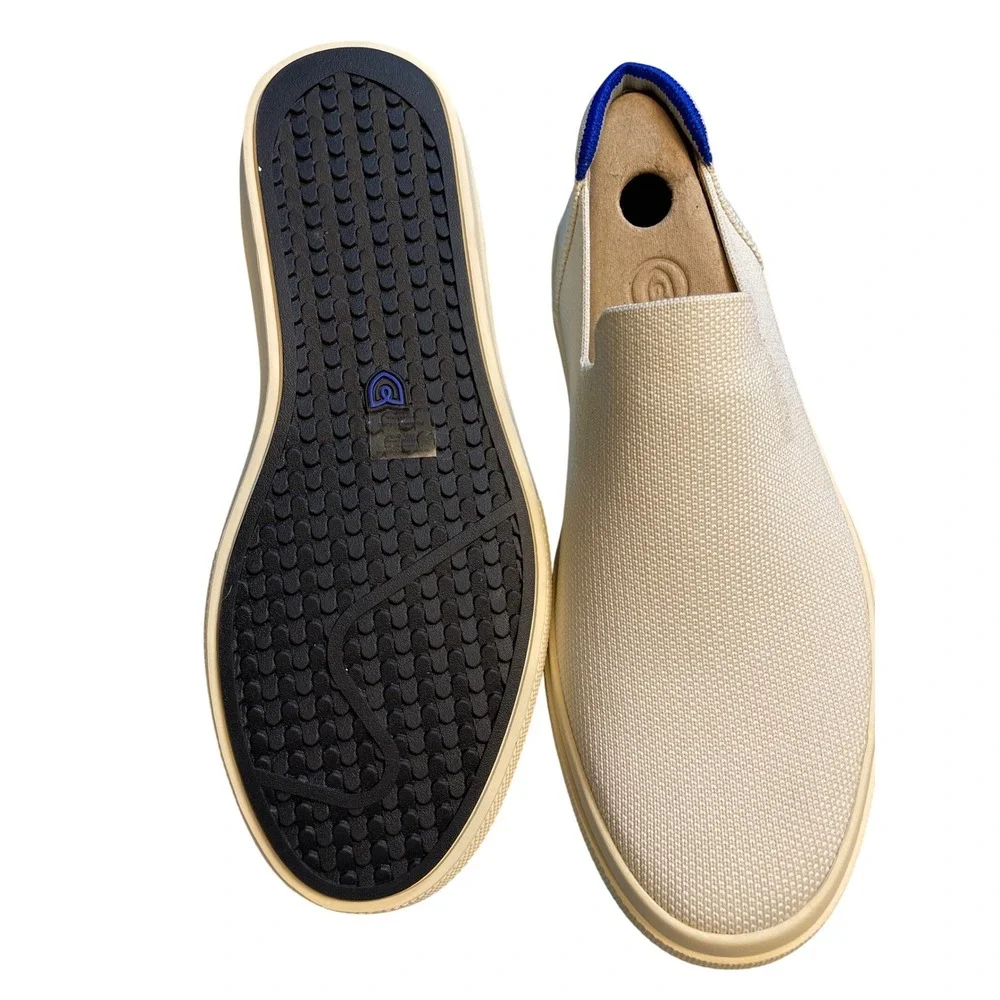 Rothy's The Slip On Sneaker Womens‎ 8 M 6.5 Beige Knit Comfort Shoes